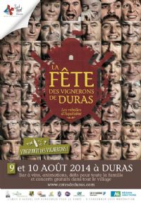 Fête des Vignerons de Duras - XXIVème édition. Du 9 au 10 août 2014 à Duras. Lot-et-garonne.  18H00